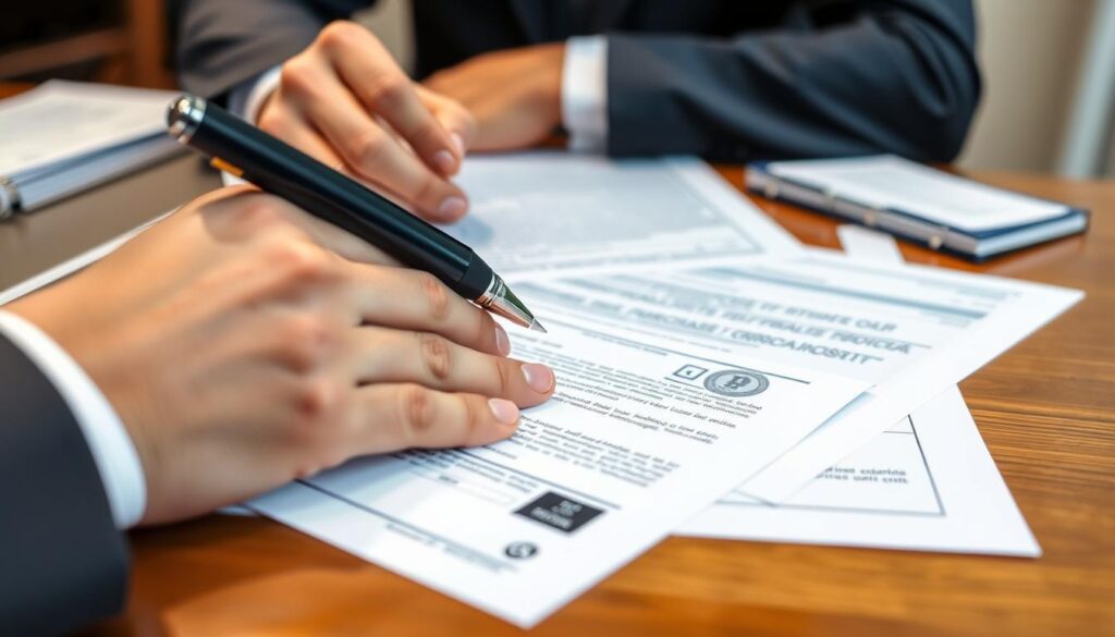 Assinatura de contrato de compra e venda de apartamento Assinatura de contrato de compra e venda de apartamento