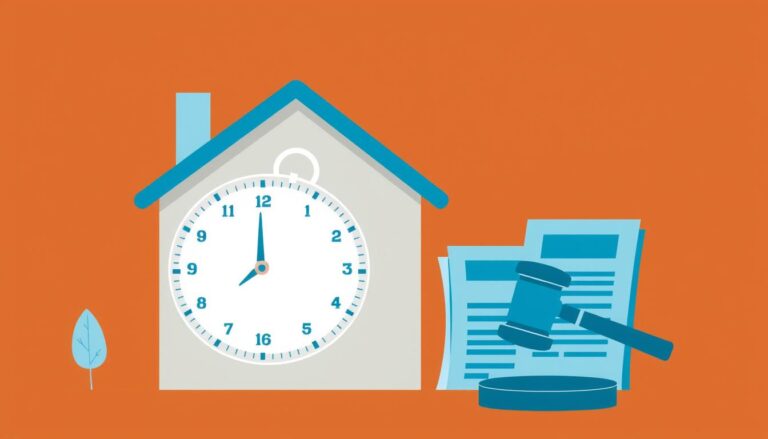 Conceito de usucapião ilustrado com casa e documentos legais