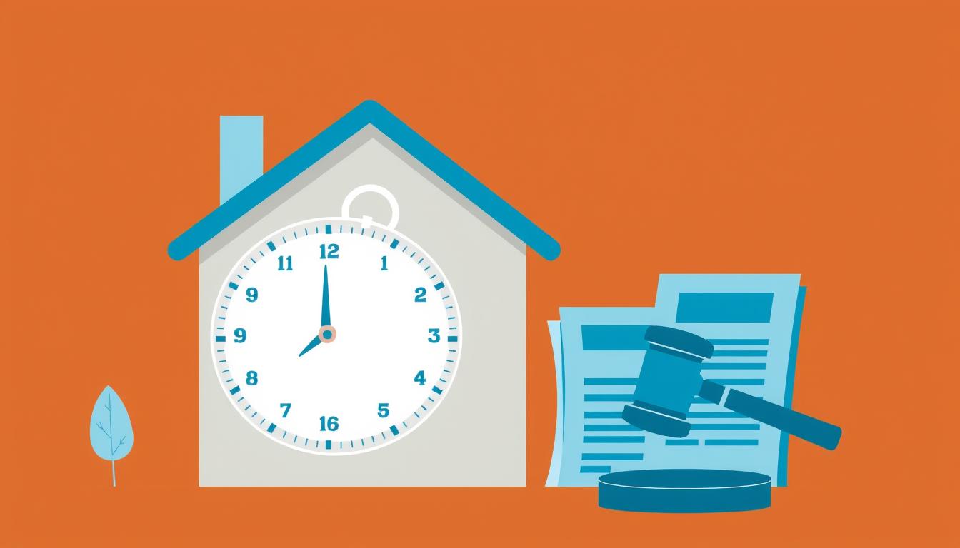 Conceito de usucapião ilustrado com casa e documentos legais