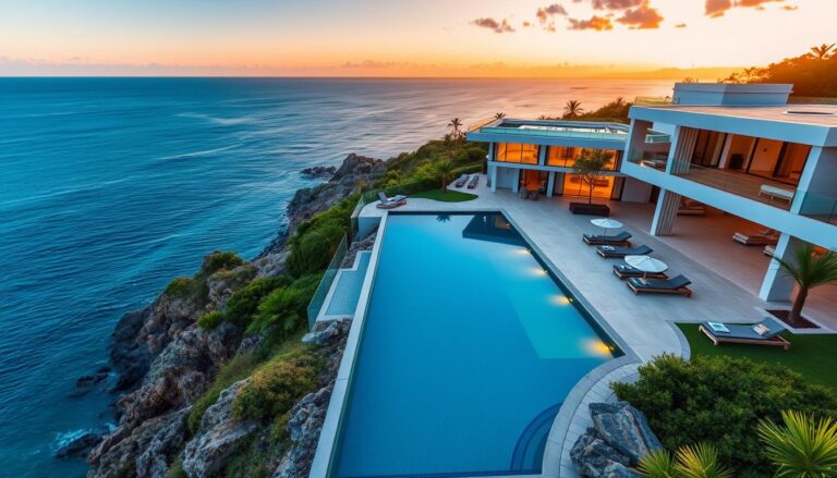 Mansão de alto padrão com vista para o mar no Brasil, exemplo de imóveis alto padrão