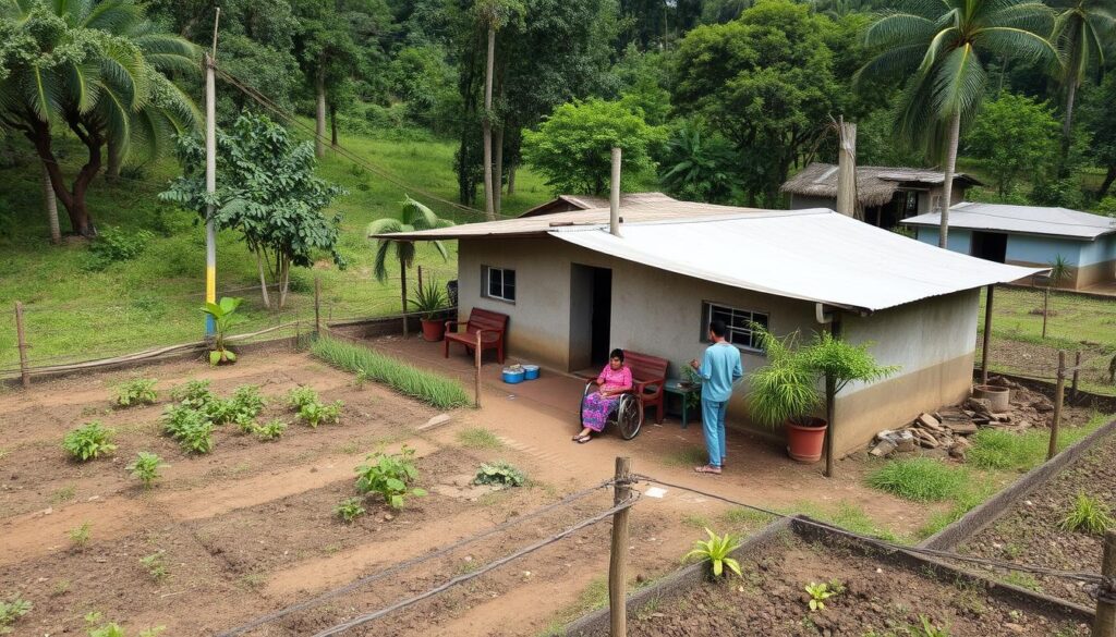 Propriedade rural sendo trabalhada para fins de usucapião rural