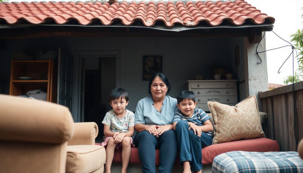 Representação de família em residência após abandono do lar