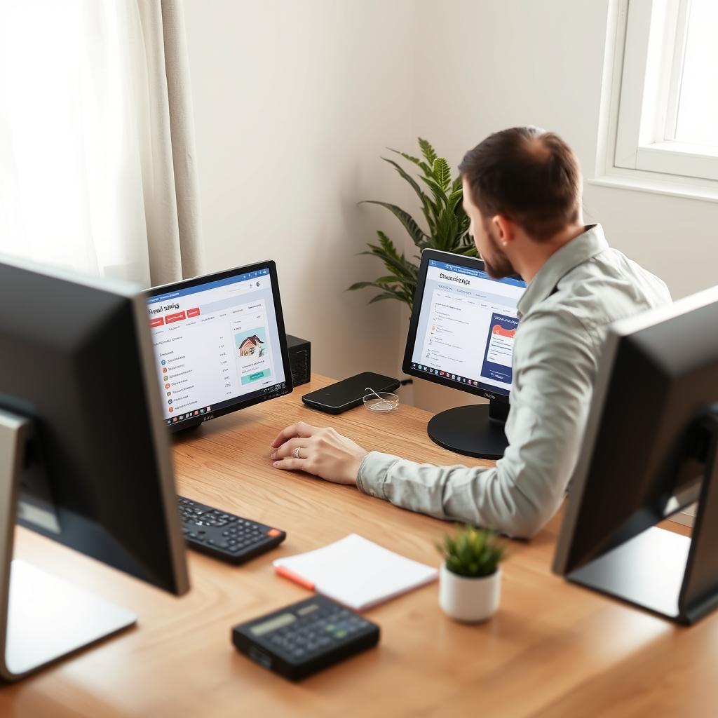 Casal fazendo simulação habitacional Caixa juntos em um computador