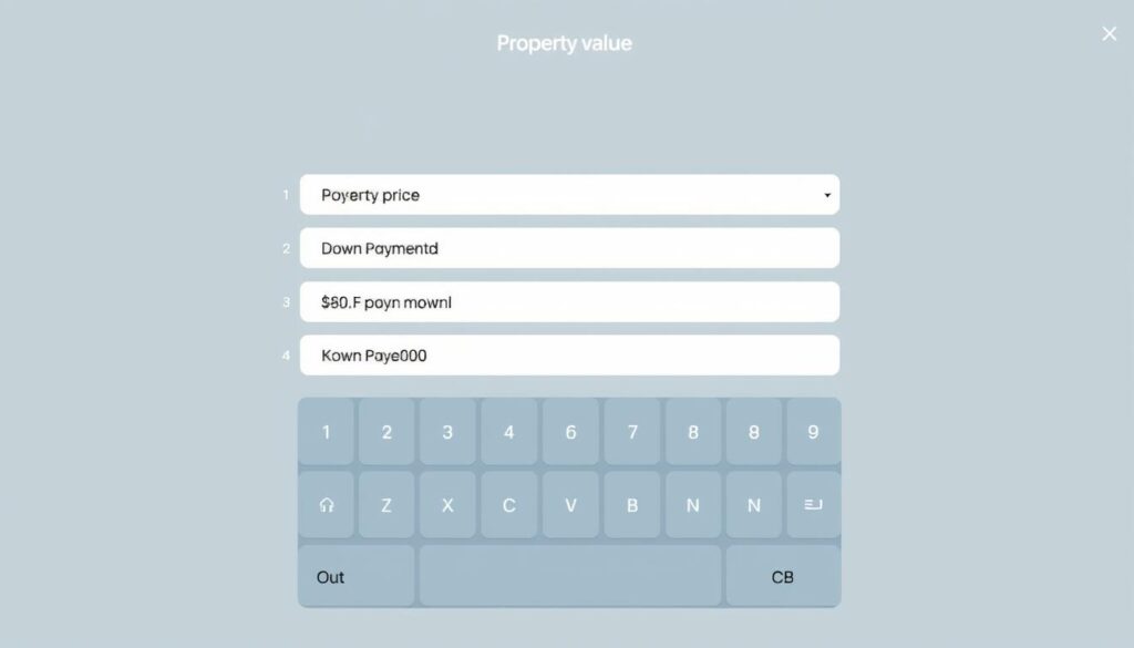 Formulário para informar valor do imóvel na simulação habitacional Caixa