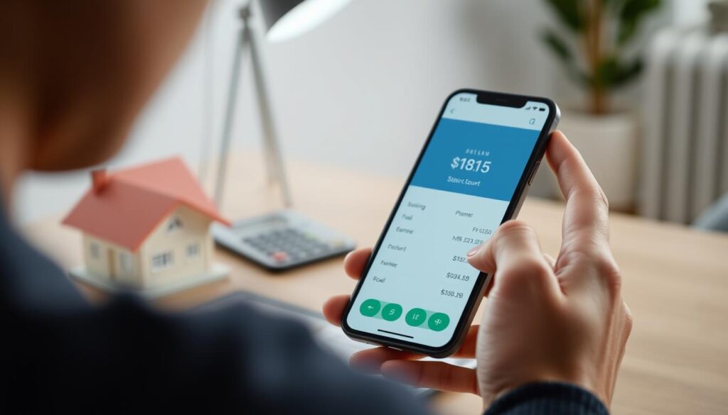 Pessoa consultando extrato do FGTS para simulação habitacional Caixa