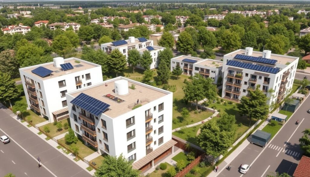 Projeto de conjunto habitacional sustentável do novo Minha Casa Minha Vida