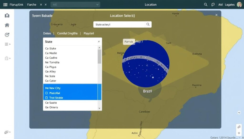 Seleção de localização do imóvel na simulação habitacional Caixa